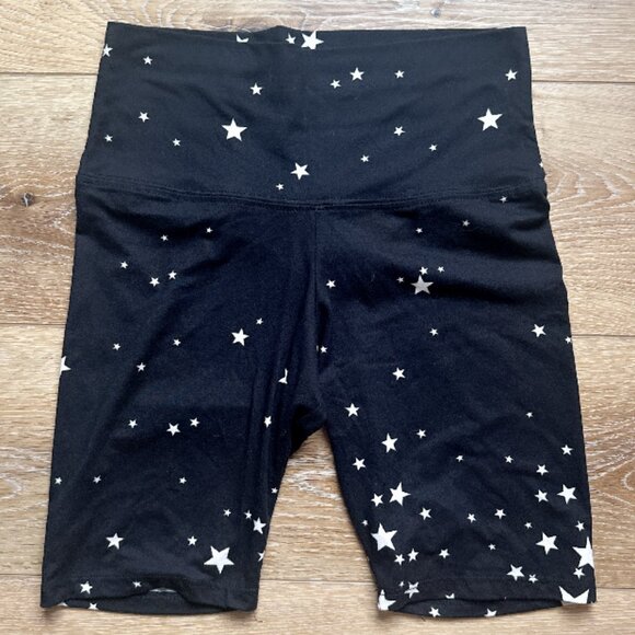 Girl's Star Black/White Spandex Shorts by Sweet - Picture 2 of 4